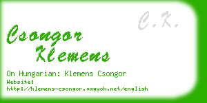csongor klemens business card